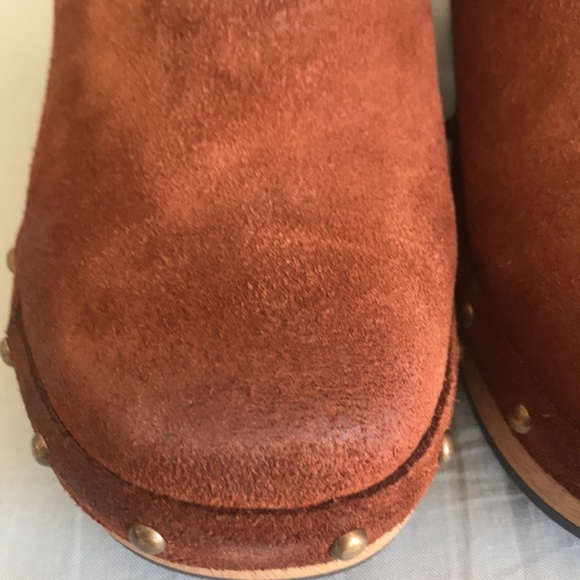 NWT Antelope Hedy brown suede leather slip on clogs Size 38/7 boho gypsy hippie - Picture 9 of 13
